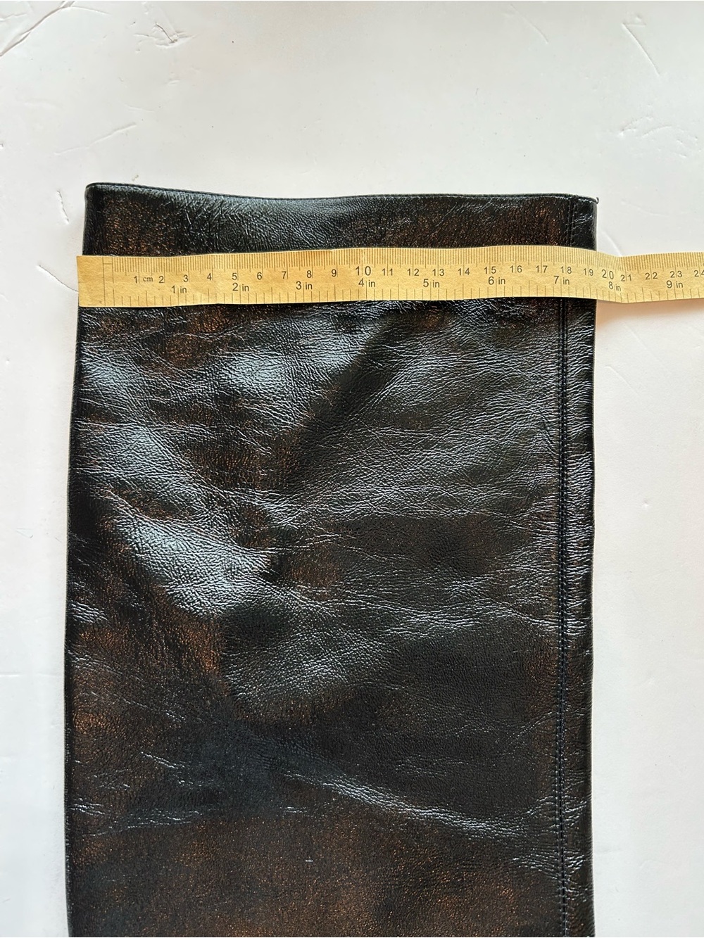 BCBG Black Leather Over-the-Knee Block Heel Boots - Picture 5 of 10